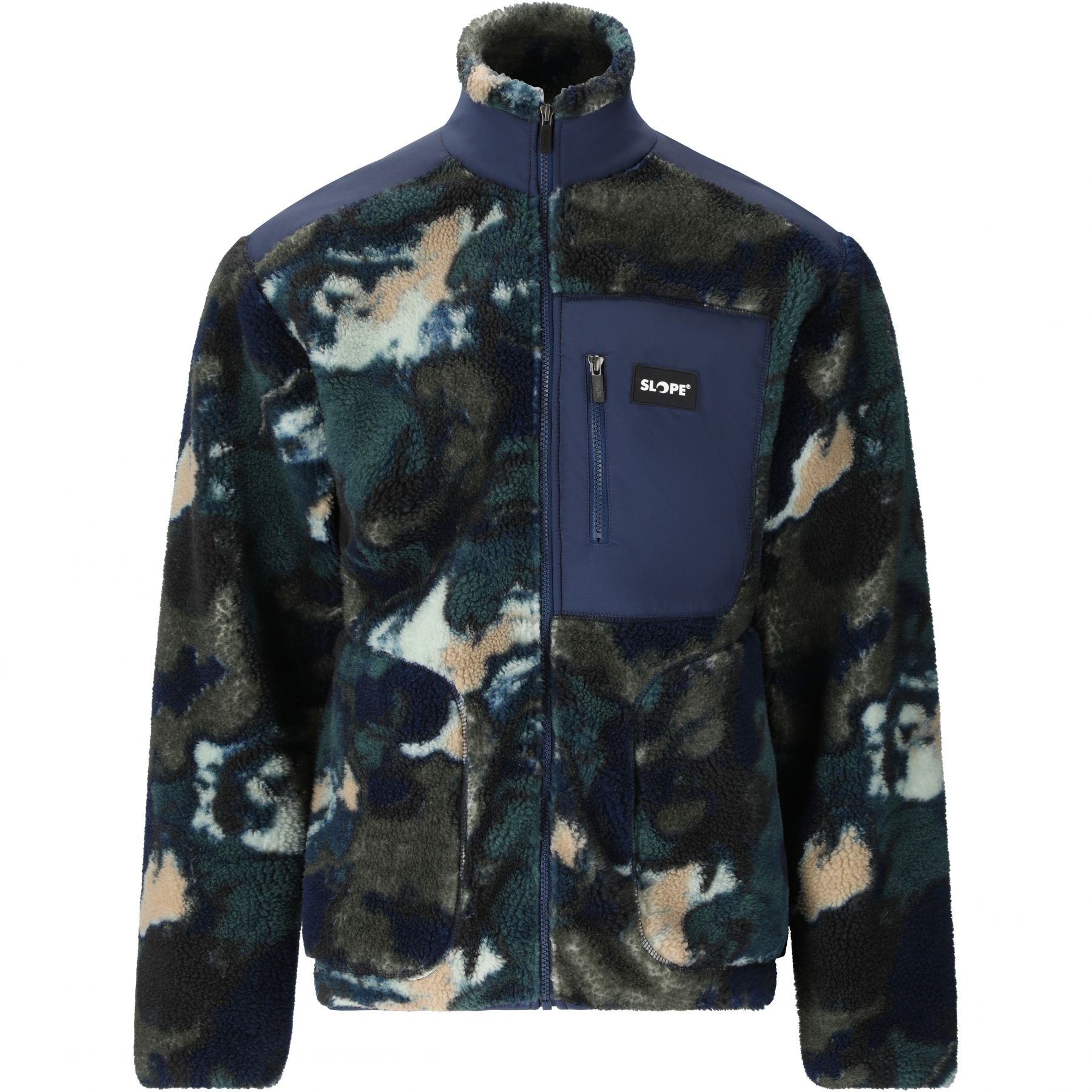 SLOPE Kendor AOP Teddy, fleecejakke, herre, grape leaf billede