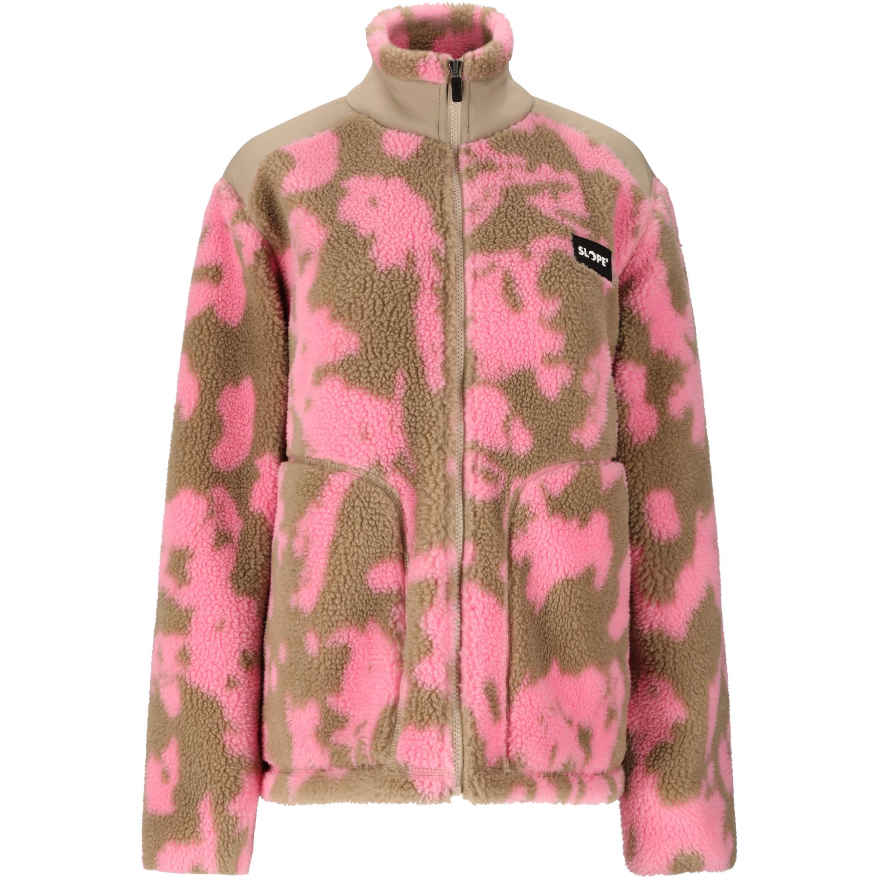 SLOPE Kendor AOP Teddy, fleecejakke, dame, pink billede