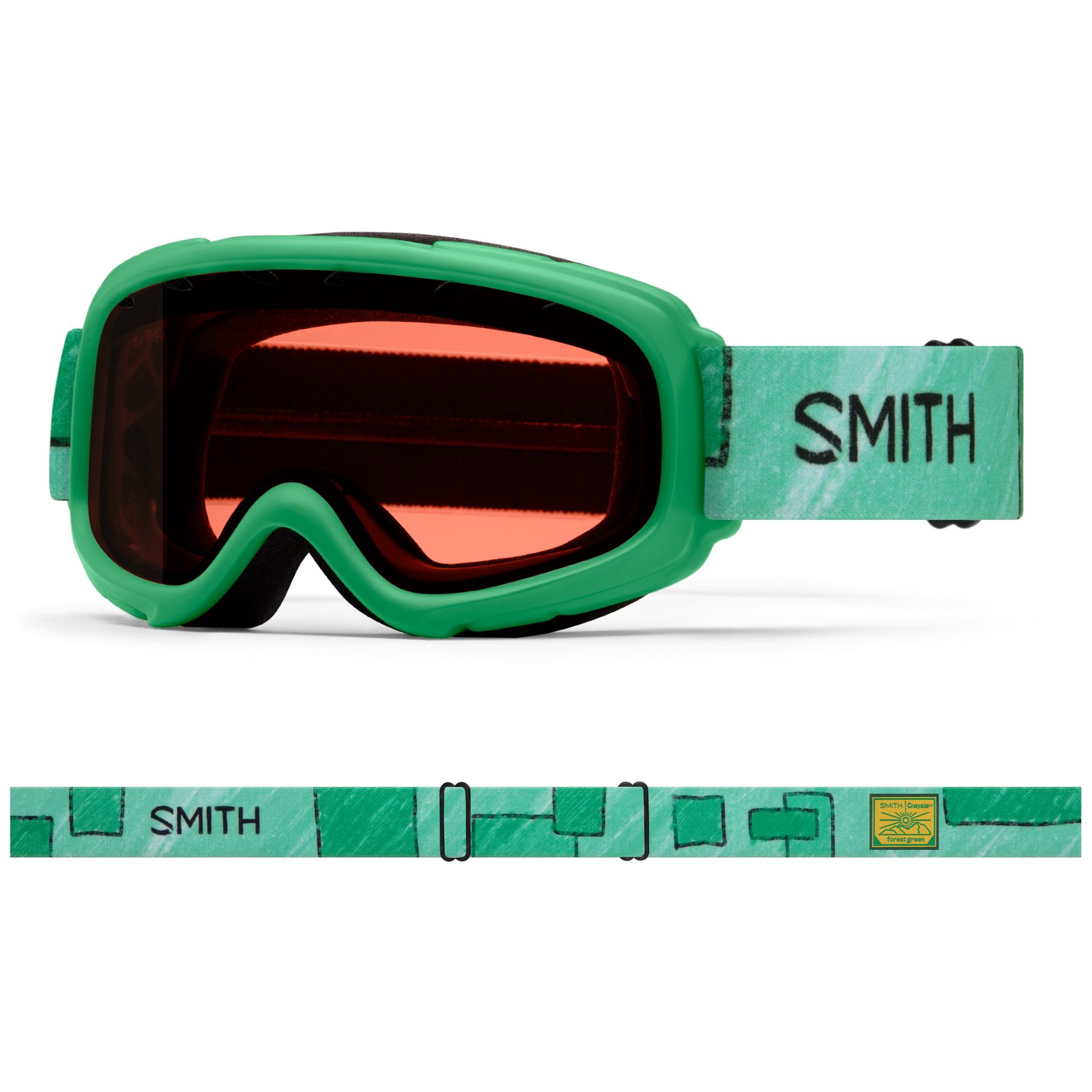 Billede af Smith Gambler, OTG skibriller, junior, crayola forest green x smith
