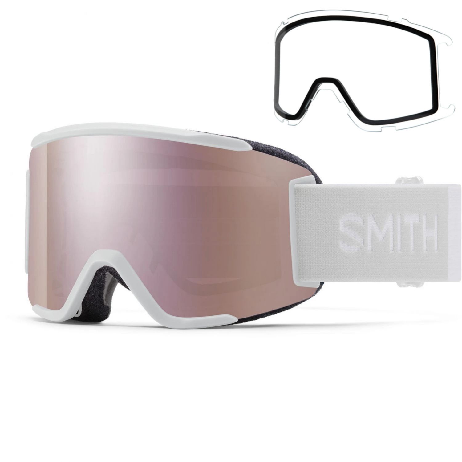 Smith Squad S, skibriller, white vapor