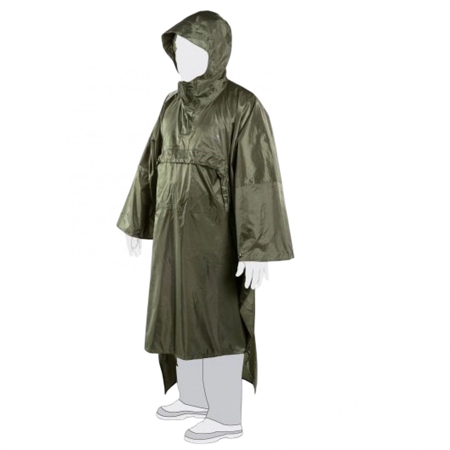 Tasmanian Tiger Tac Poncho, Regnponcho, Oliven