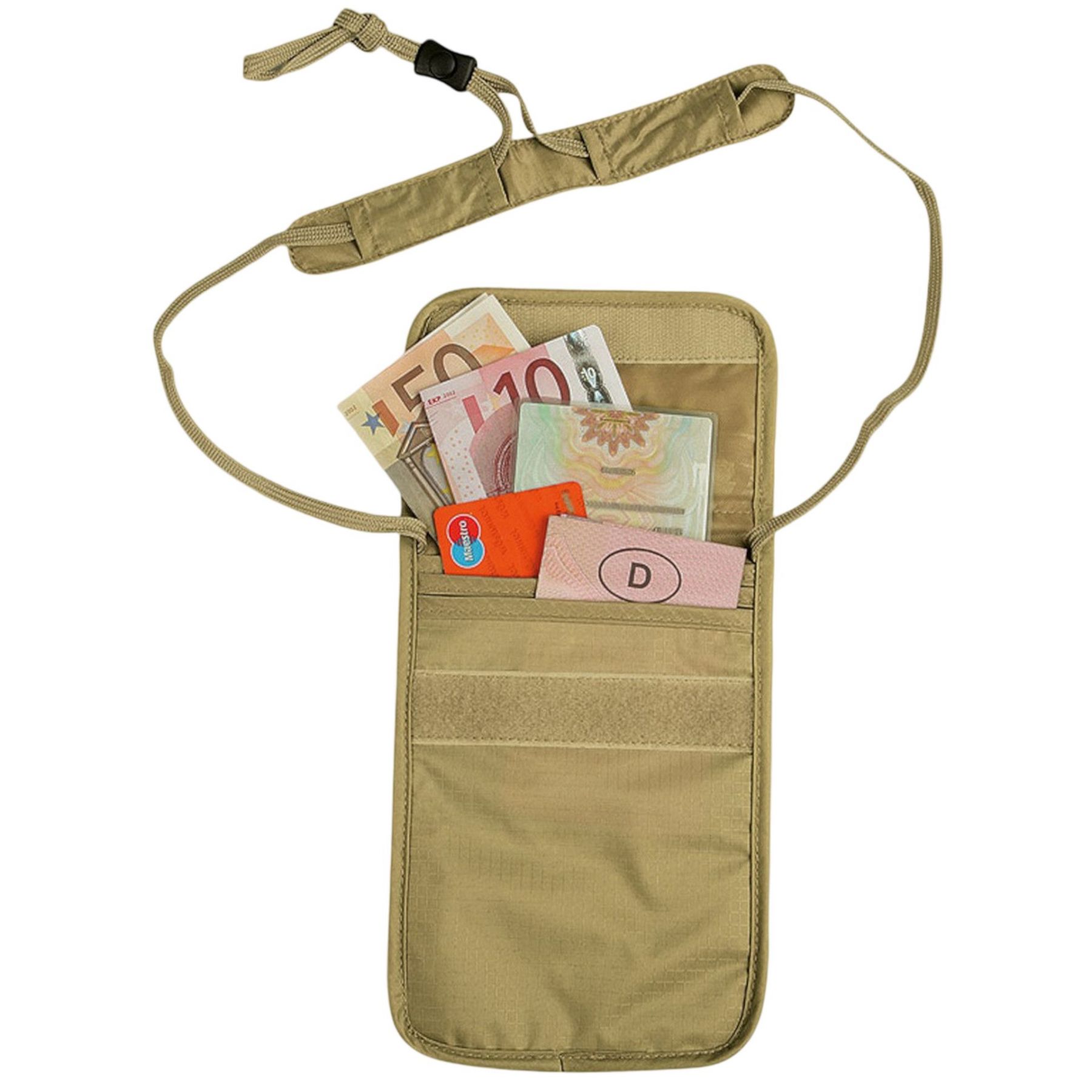 Tatonka Skin Folded Neck Pouch, pengekat, beige