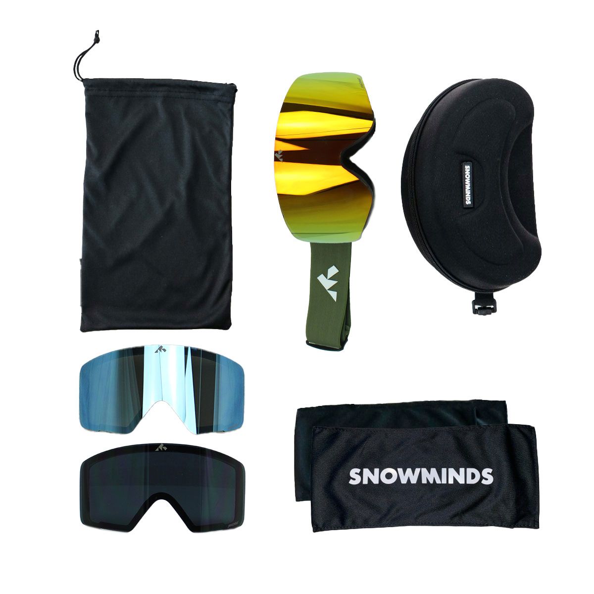Billede af The Small Original Snowminds Goggle - All Inclusive, oliven grøn hos Skisport.dk