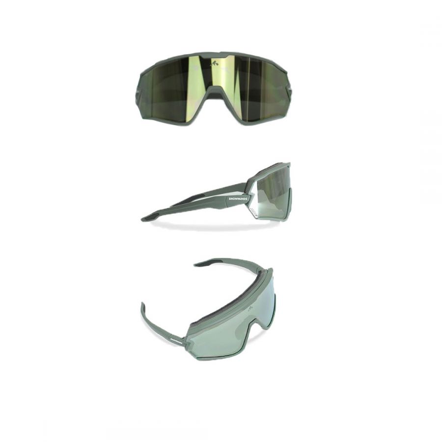 The Snowminds Full Blast Sports Glasses + 3 Lenses + Case, lysegrå thumbnail