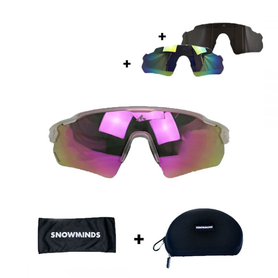 Billede af The Snowminds Ice Breaker Sports Glasses + 3 Lenses + Case hos Skisport.dk