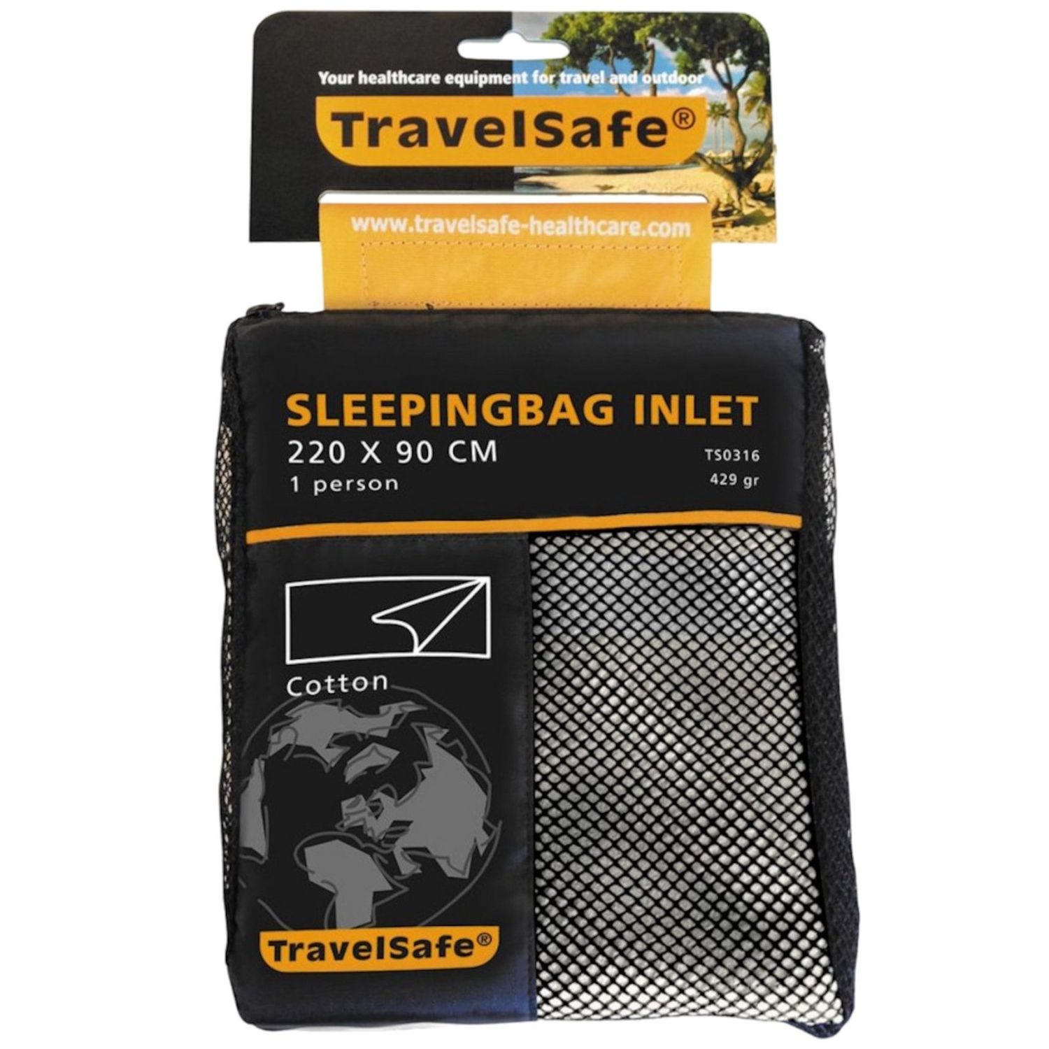 TravelSafe Bomuld Sovepose inlet, envelope
