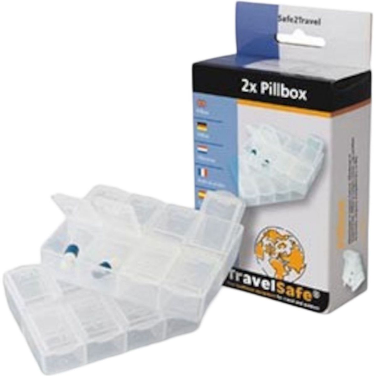 TravelSafe Pill Boxes with Daily Schedule Pilleæsker