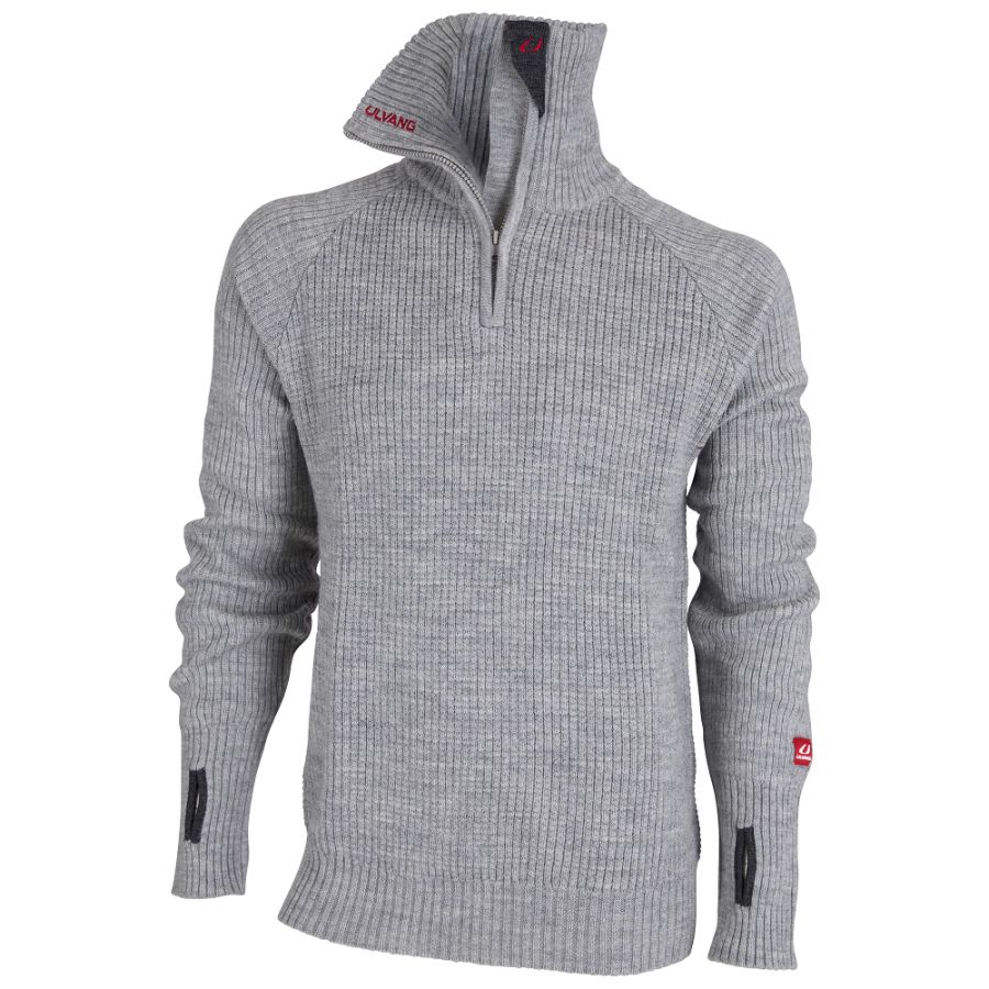 Ulvang Rav sweater w/zip, herre, grå