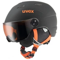 Uvex junior pro, skihjelm med visir, sort