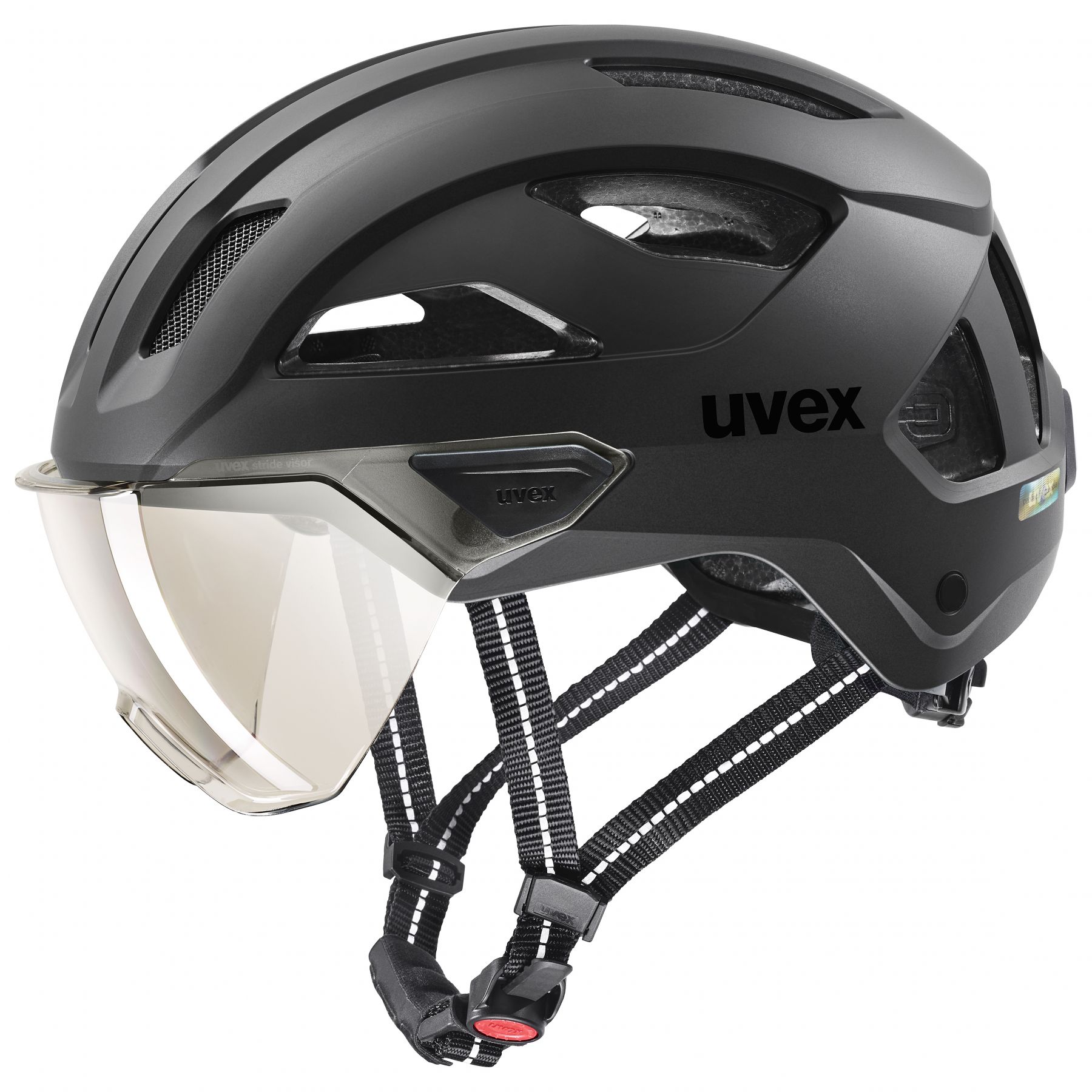 Uvex Stride Visor, cykelhjelm, sort billede