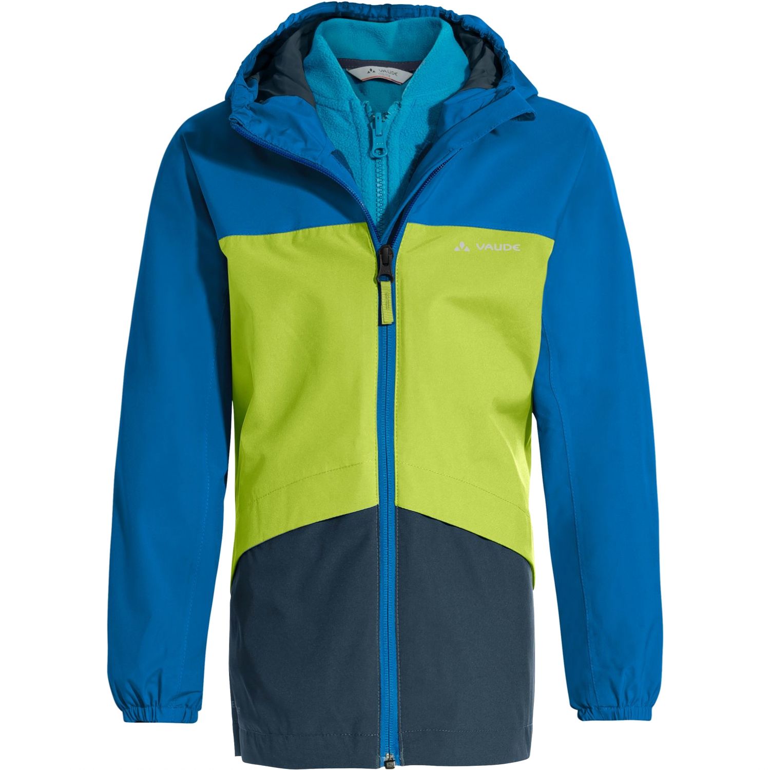 Vaude Escape 3in1 Jacket, vinterjakke, børn, grøn/blå billede