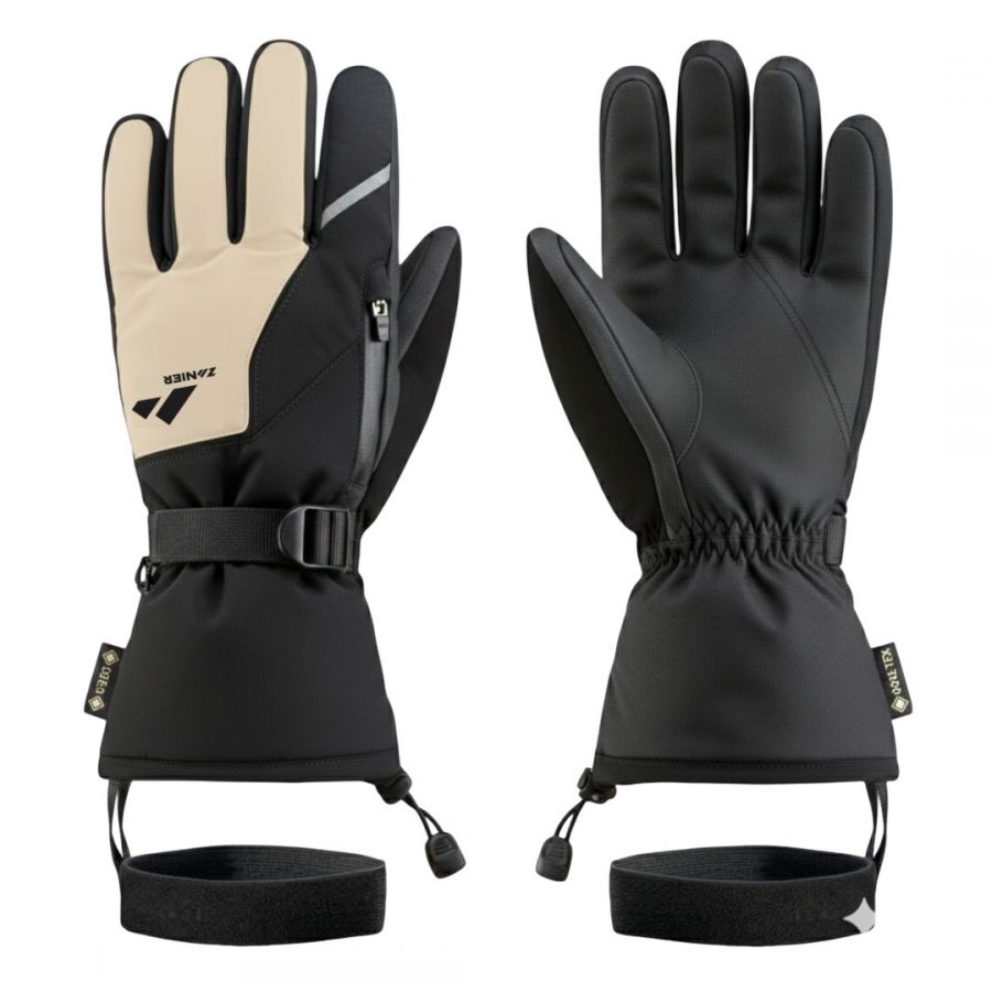 Zanier Ride GTX, skihandsker, sort/beige billede